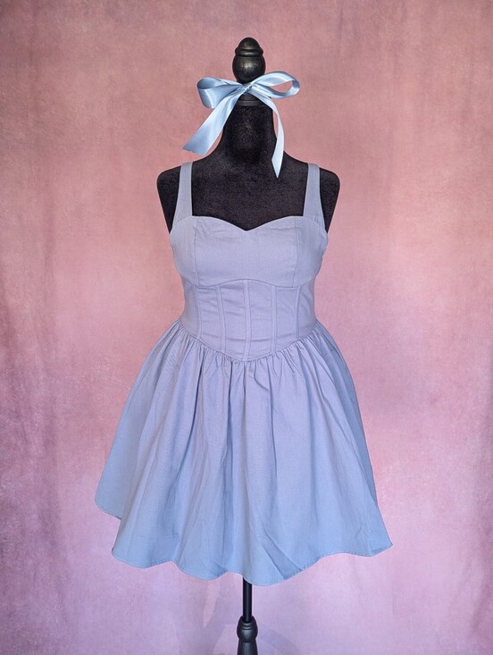 SHEIN Dresses & Skirts - SHEIN Chic Blue Sleeveless Fit and Flare Dress